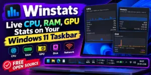 Winstats: Free CPU, RAM & GPU Monitor for Windows Taskbar | Free Download